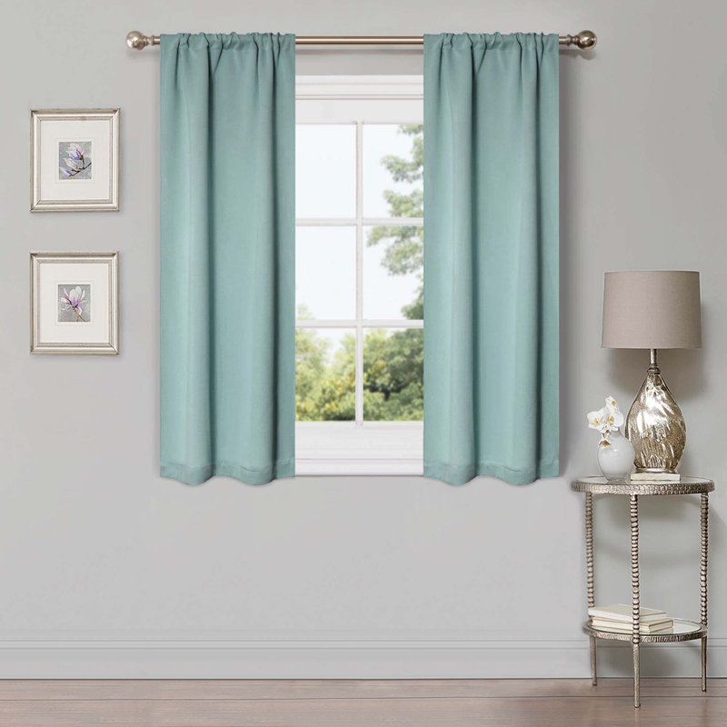 Paire de rideaux obscurcissant avec œillets Millendon, Lys vert, L 26 po x L 63 po
