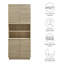Grande armoire de rangement en faux travertin Render