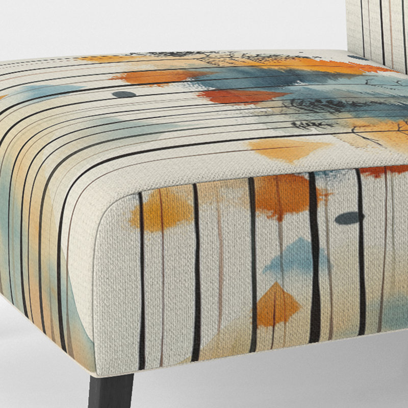 Chaise d'appoint Tree Pine - Chaise d'appoint Summer Valley Pine Forest Silhouettes II, Slipper Armless