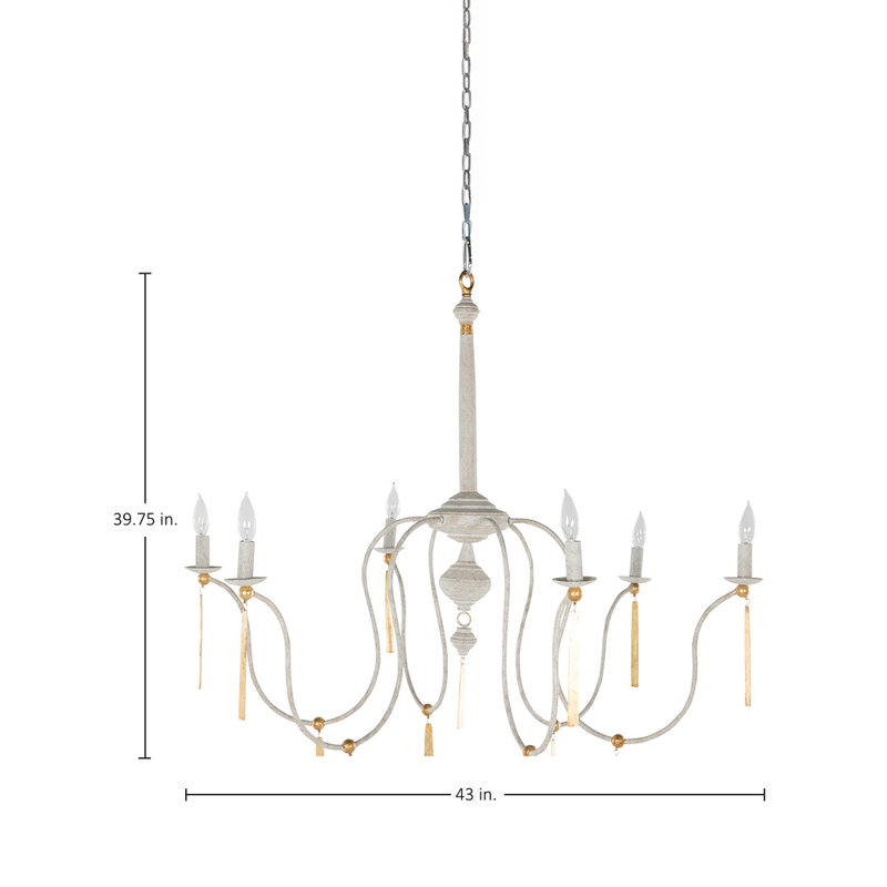 Tracy 6 - Light Candle Style Chandelier