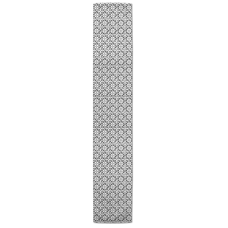 Milligan Tile Table Runner, Black, 90" x 16"