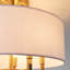  Plafonnier encastré cylindrique en tissu à intensité variable 5 lumières Thornhill