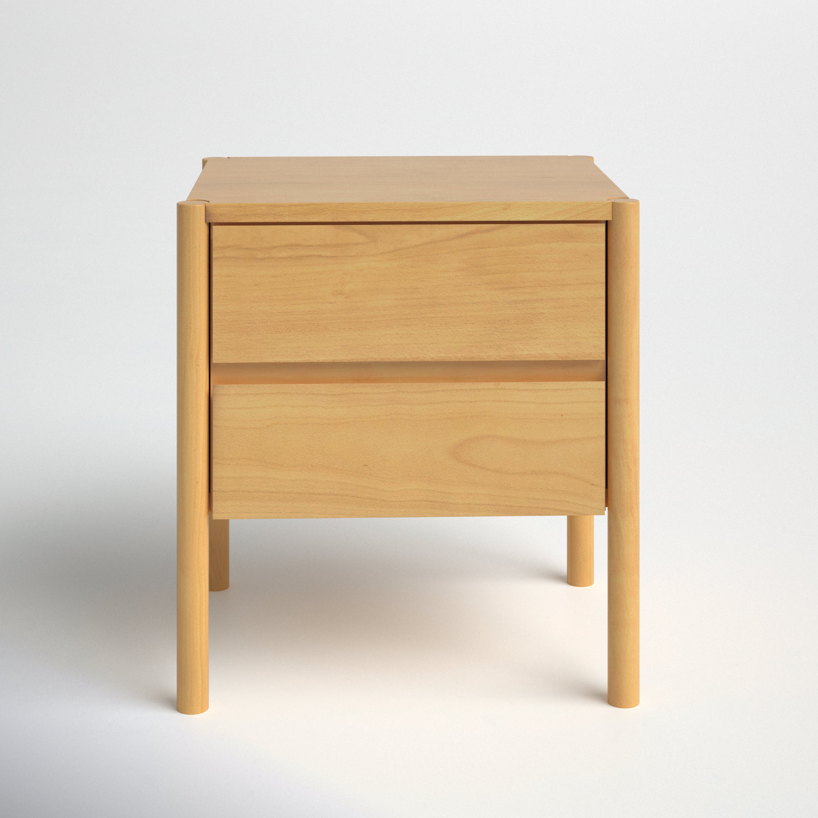 AllModern Lukas 23.5'' Tall 2 - Drawer Solid Wood Nightstand in Brown ...