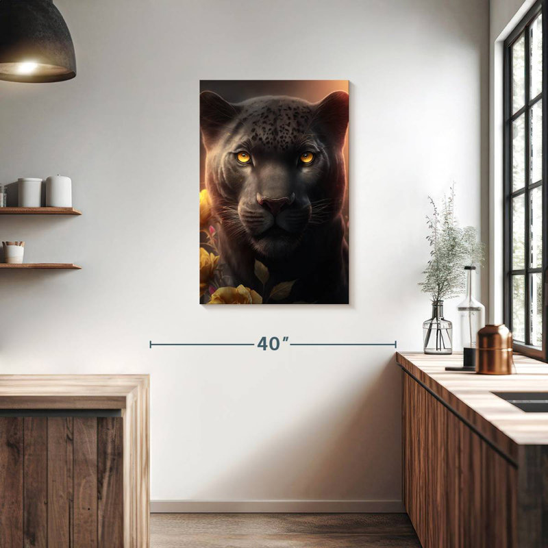 Brampt A Black Panther Portrait, 30" H x 20" W