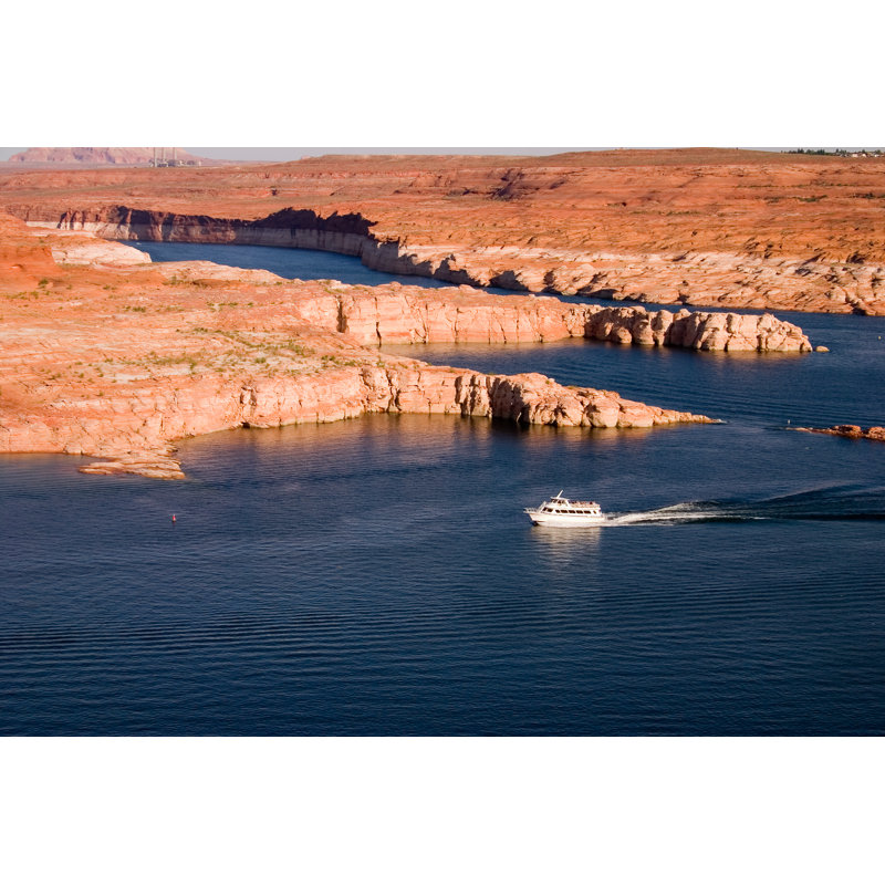 Boat On Lake - Wrapped Canvas Print, 20cm H x 30cm W