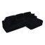 Siège du canapé droit, canapé modulaire en forme de L, canapé modulaire compressé en velours côtelé de style minimaliste moderne, déplier dans un lit, une chambre à coucher, canapé confortable Comprimé - Design éco-efficace - Noir-2118159434