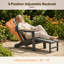 Chaises Adirondack pliantes en PEHD avec repose-pieds rétractable, dossier réglable à 5 positions (ensemble de 2)-241133671