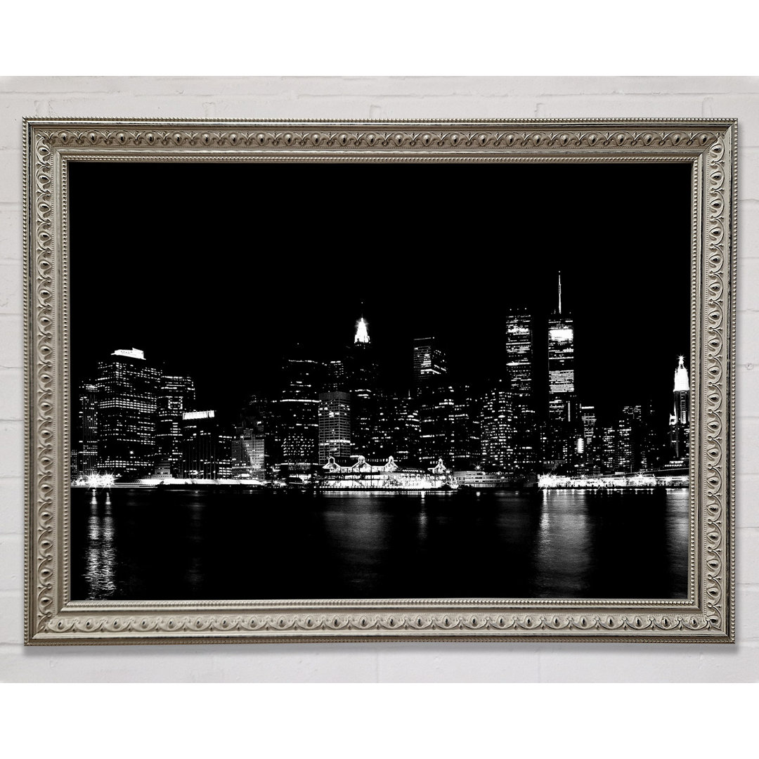 New York Silver Nights - Einzelner Bilderrahmen Kunstdrucke