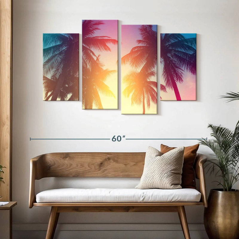Harnek Tropical Palm Tree Grove, 32" H x 52" W