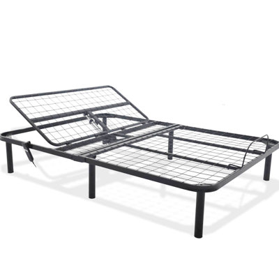 Full, Black, Adjustable Bed, Only Head Up Function, Strong Steel Build, Simple And Installation, 850 Lbs Capacity Bed Base, Single Movement, Assembly,