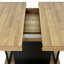 Table de salle à manger rectangulaire extensible pour 6 à 10 personnes avec effet bois et noir 160 à 200 cm-274813427