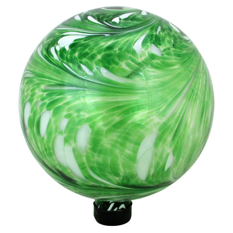 Balle de jardin 10 po, Vert / blanc
