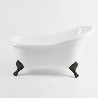 Baignoire sur pattes en acrylique sans pattes 5 pi The Huron sans trous de robinet
