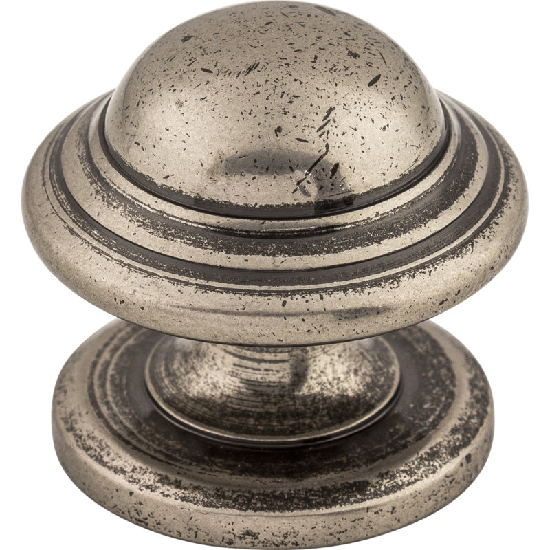 Empress 1 3/8" Diameter Round Knob, Pewter Antique