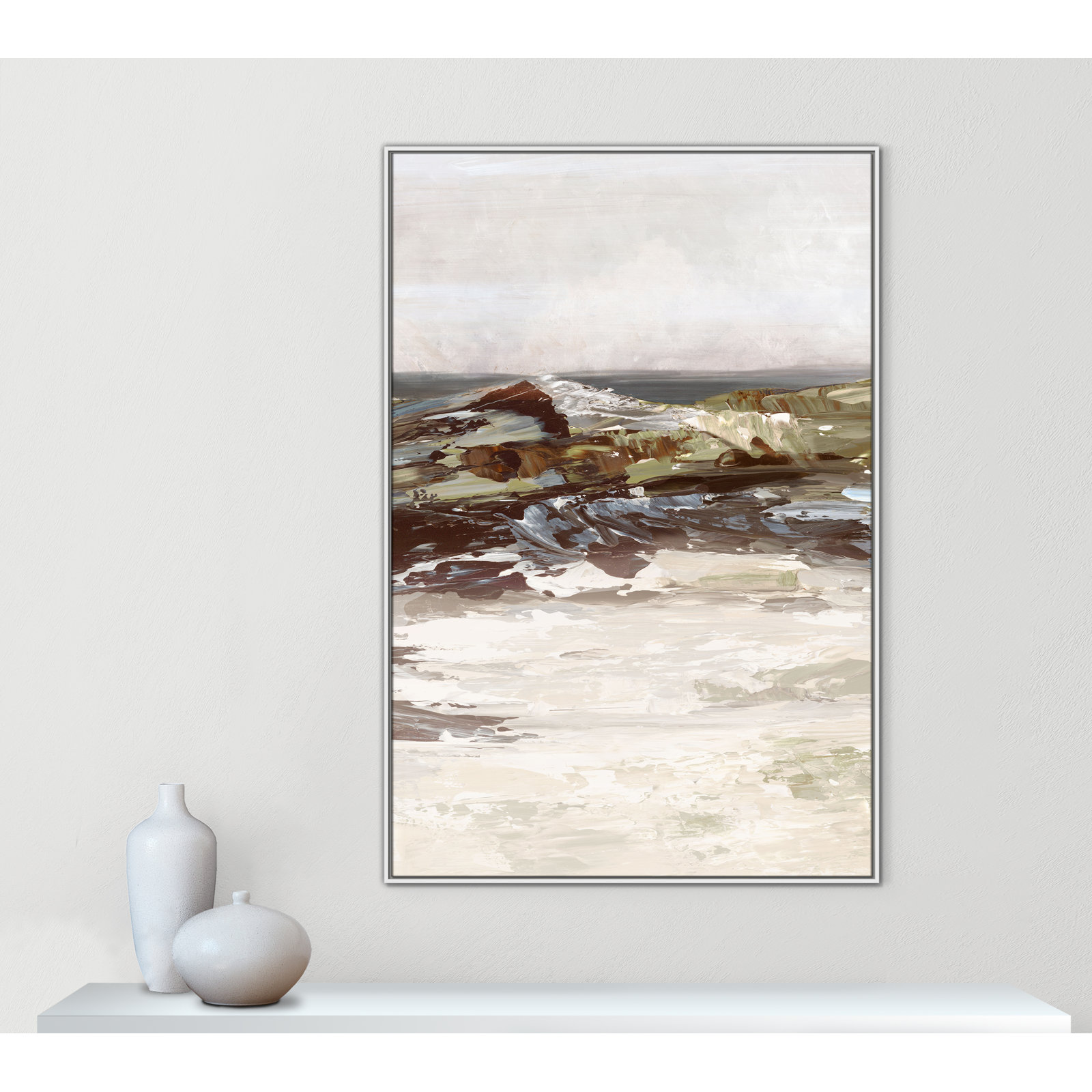 Stoney Peak Print by , White, 61.5" H x 41.5" W