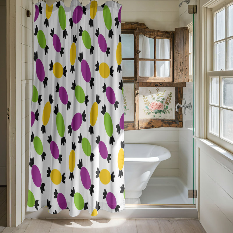 Rideau de douche 1 pièce Boo Bash, H 74 po x l 71 po
