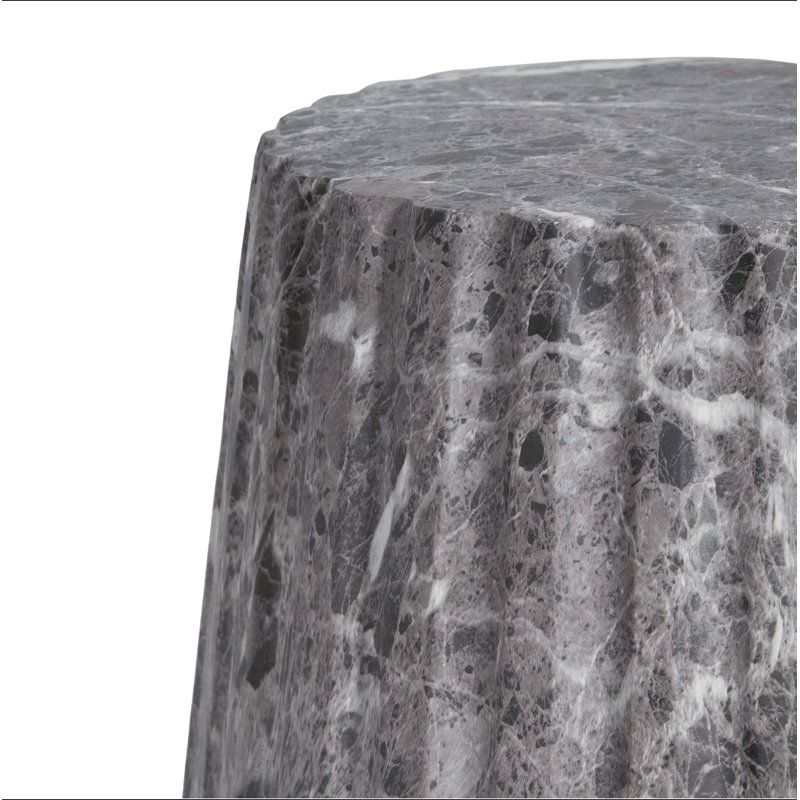 Table d'appoint d'extérieur sculptée Cleme, Brown