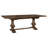 Forli The Wexford Oak Dining Table| 1-1/2" Top with Carved Bulbous Pedestals and 122" Extendable Length