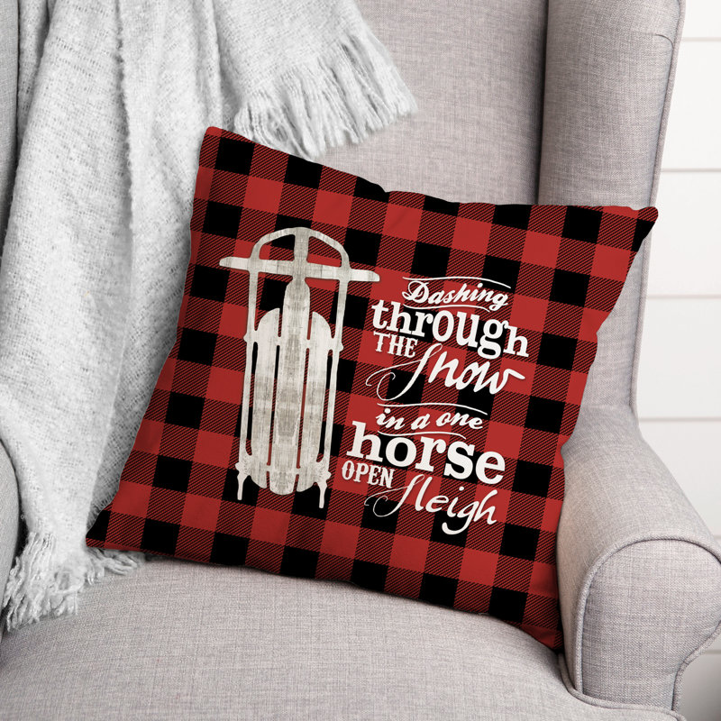 Plaid Throw Pillow, 18" x 18"