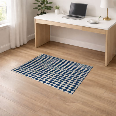 Tapis de bureau léger à pois