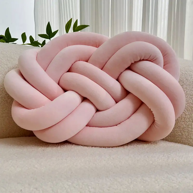 Cotton Backrest Cushion, Pink
