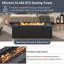 41.9'' 40000 BTU Outdoor Rectangular Propane Fire Pit with Stainless Steel Burner,Waterproof Cover-731676424