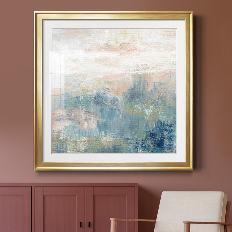 Cottage Grove II - Single Picture Frame Painting, 34.5" H x 34.5" W x 1.5" D, Gold Framed Paper