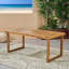 Table de salle à manger d'extérieur en bois d'acacia de 69 po, finition sablée naturelle