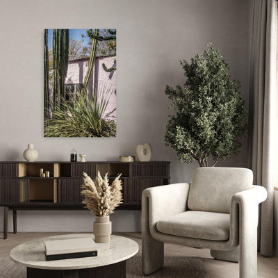 Art contemporain, paysage abstrait, cactus, palmier, art contemporain, paysage