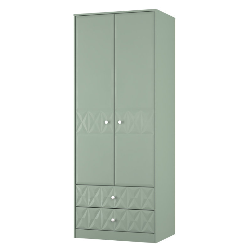 Taiylor 2 Door Robe 2 Drawer Robe, Green