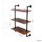 Versatile Industrial Pipe Shelf with Multiple Tiers and Hooks for Various Spaces