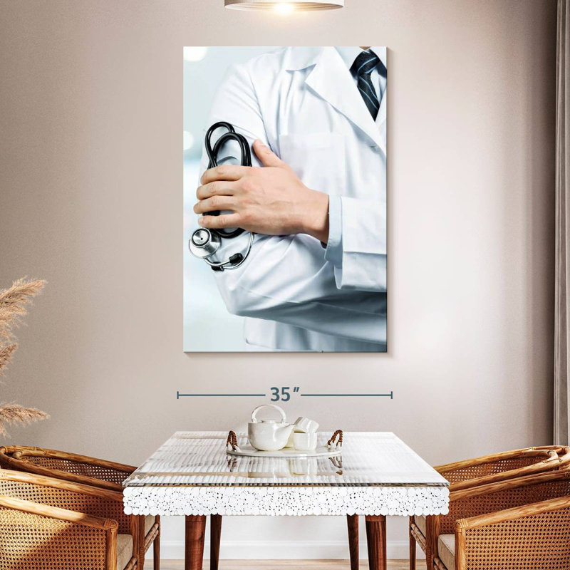 Alcaraz, hôpital, médecin en service, H 51 po x l 34 po