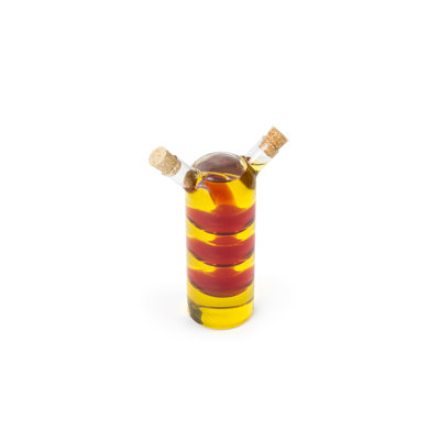 Ensemble de huilier en verre et vinaigrier