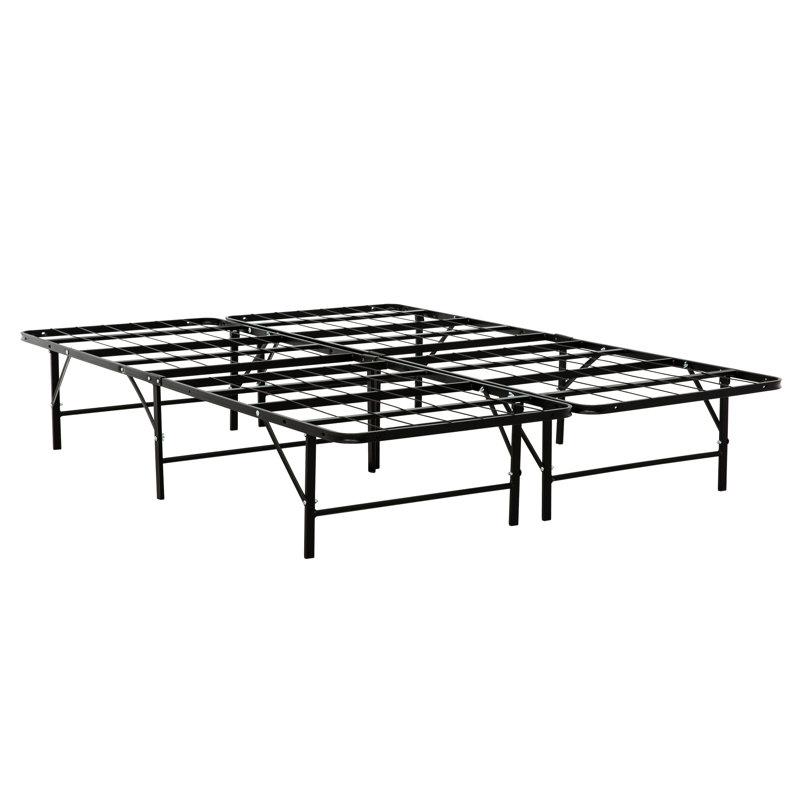 Structure de matelas de lit plateforme en métal noir