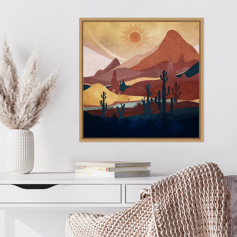 «Blue Western Day» par Emel Tunaboylu, reproduction d'art sur toile encadrée, H 22 po x l 22 po