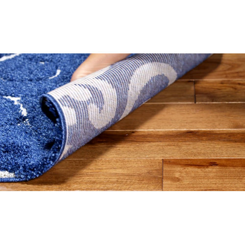 Winston Porter Buskus Shag Performance Floral Rug & Reviews | Wayfair