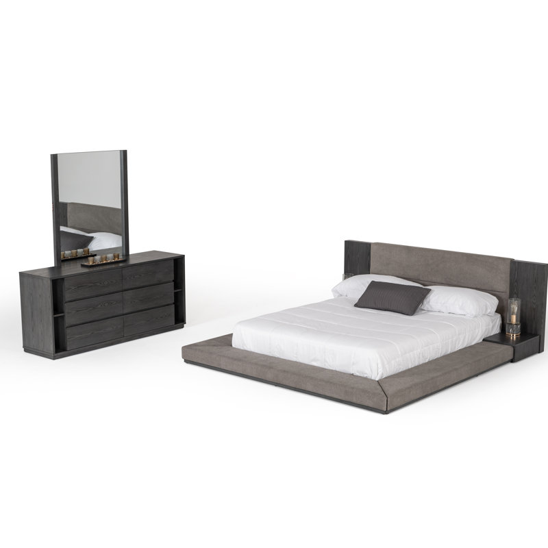 Amalie Rectangle Wall Mirror, Gray