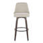Tabouret de bar clouté 30 po à hauteur fixe avec pieds en bois cintré et repose-pieds rond - ensemble de 2-109576230-109576229