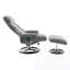 Fauteuil inclinable pivotant en cuir synthétique avec base enveloppée-789366369