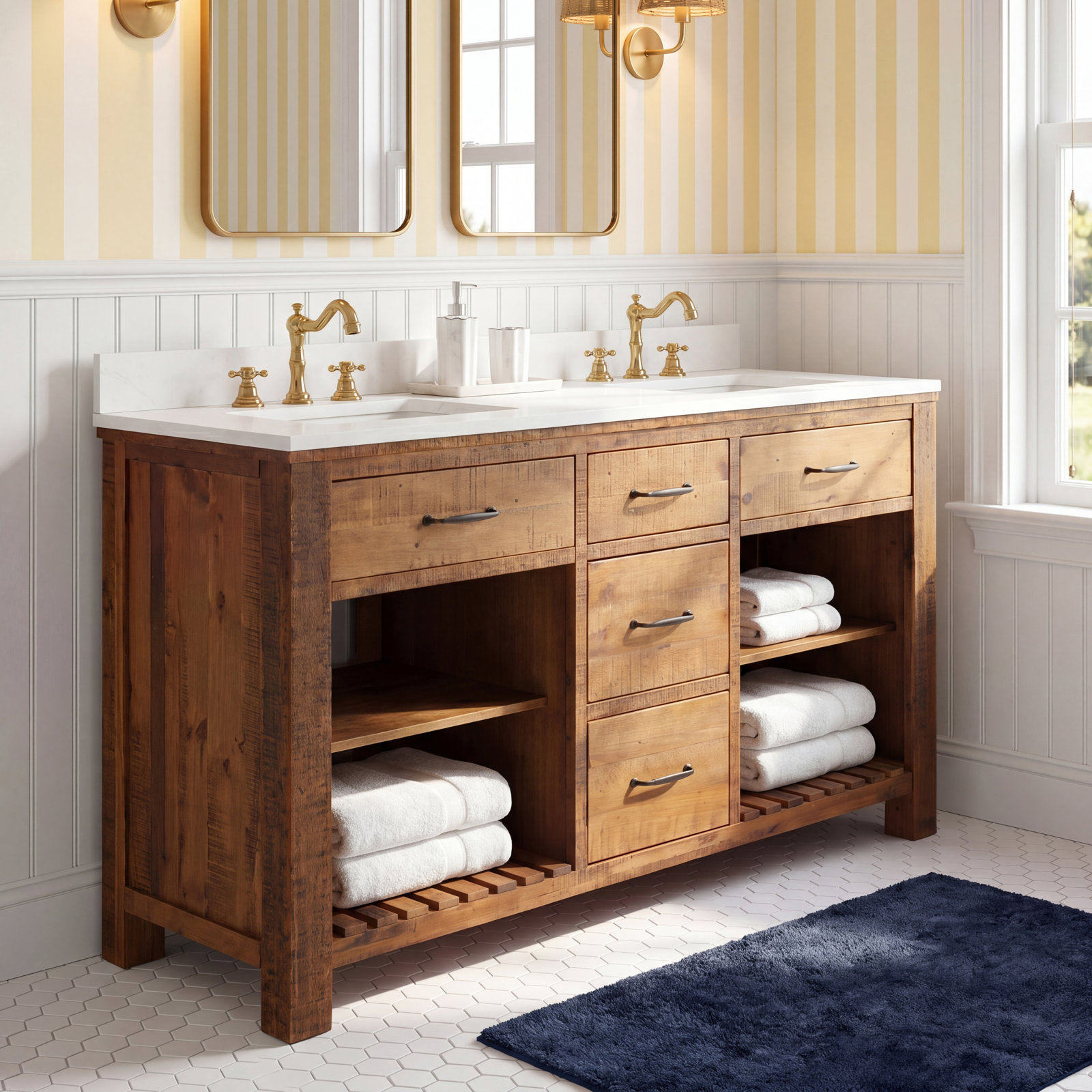 Marlie 60" Double Bathroom Vanity