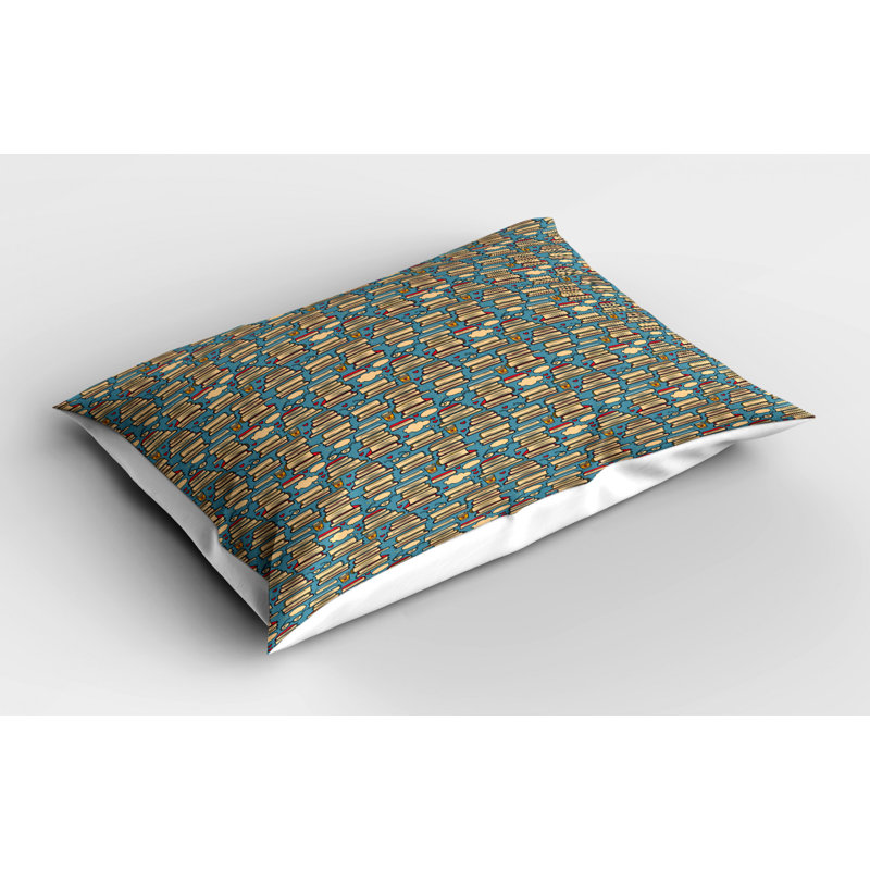 Blue/Gray Polyester Microfiber Piece Sham, Twin