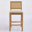 Ensemble de 2 tabourets de bar en rotin avec structure en bois massif-1751724769