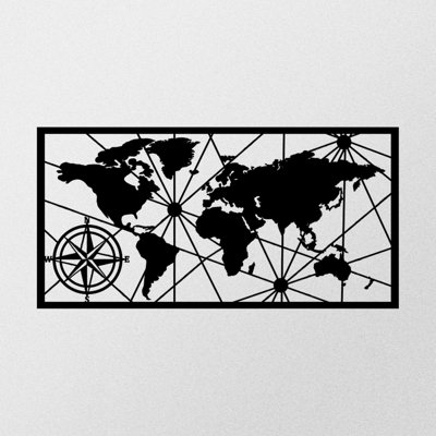 Stylish Black Metal Wall Accessory, 47.2 x 23.6 inches | 100% Metal Construction, Thickness: 0.05 inches | Perfect for Home Decor, Modern Aesthetic, Durable & Versatile Design for Any Room