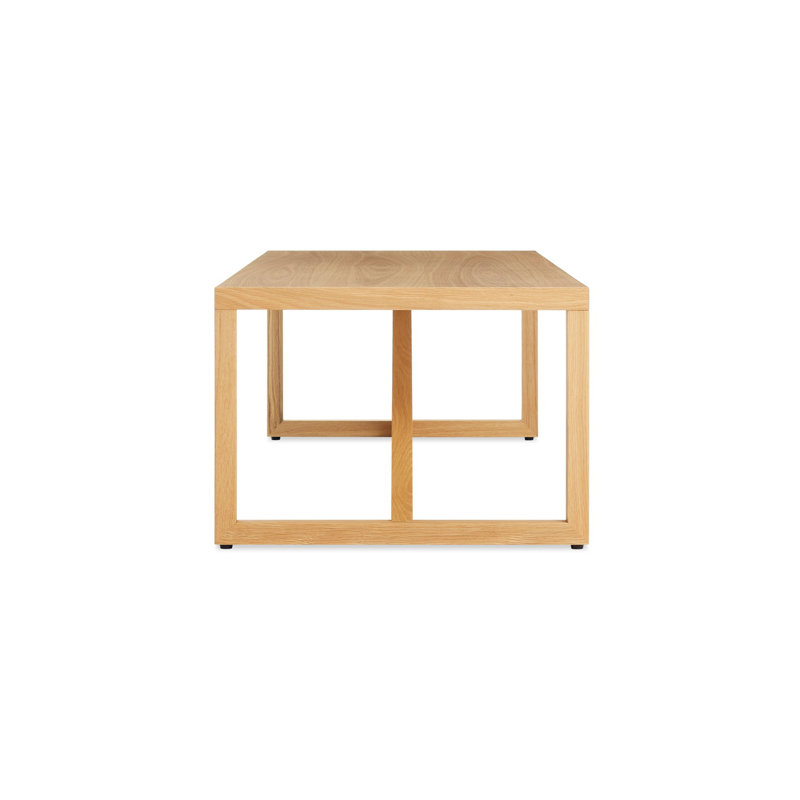 Strut Coffee Table, White Oak, 14" H x 54" L x 20" W