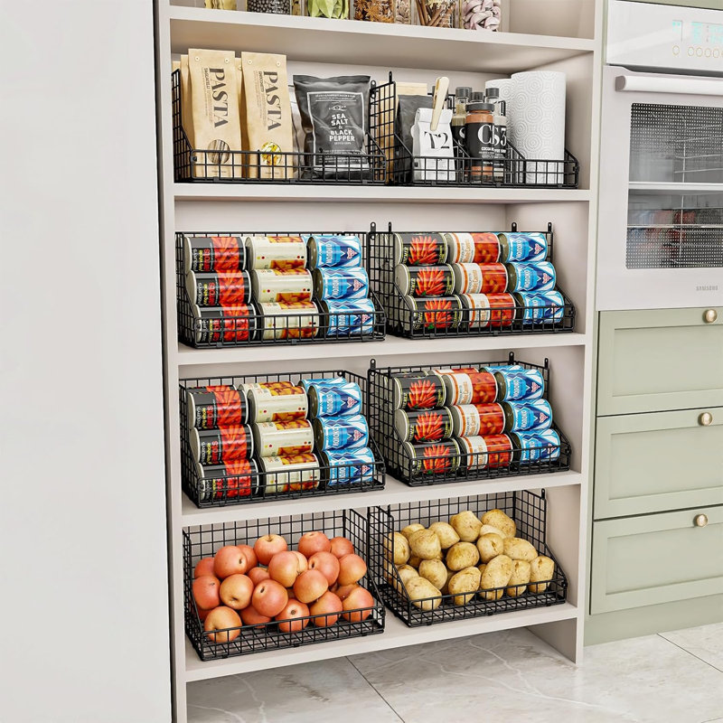 Ensemble de 2 boîtes de rangement empilables pour rangement de garde-manger Jksmart
