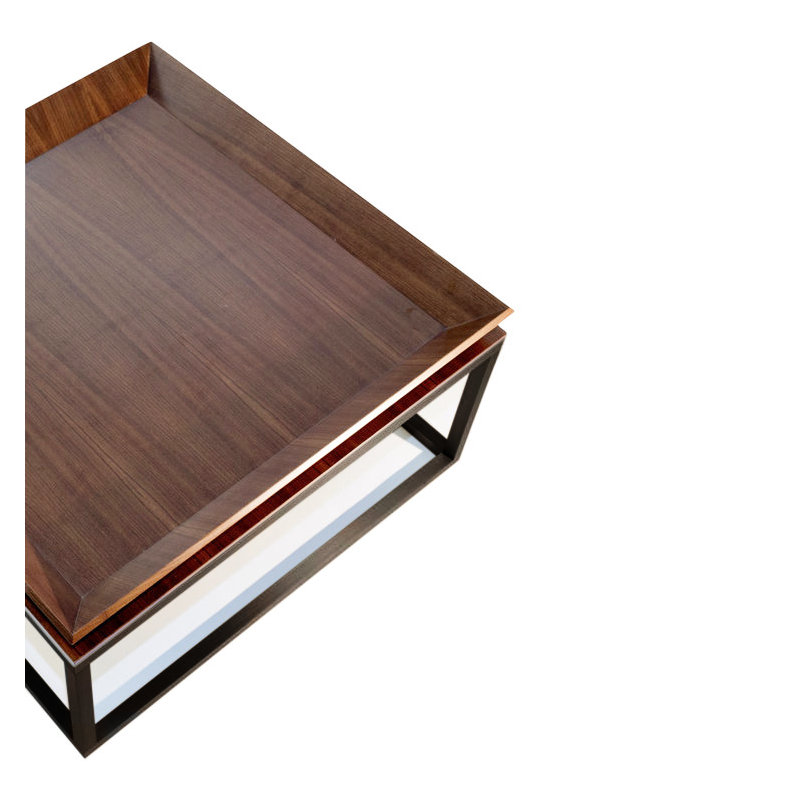 Le Solid Wood Coffee Table, Walnut, Oiled Bronze