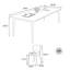 4 - Person White + Burlywood Rectangular Sintered Stone + Solid Wood Dining Table Set-125216957