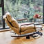Chaise berçante réglable en similicuir rétro-112253966