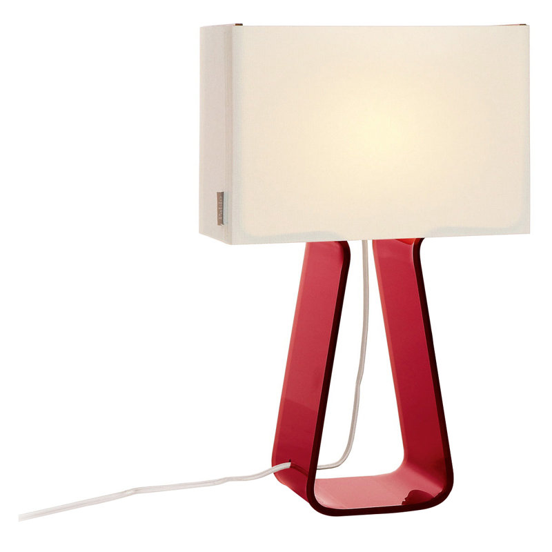 Lampe de table à haut tubulaire, Rouge