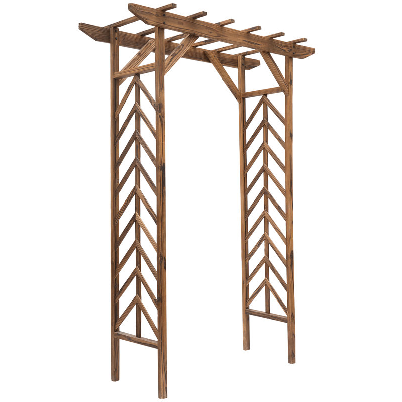 79 en arche de jardin en treillis - ajouter un charme rustique avec un toit de pergola de style campagne, une touche classique de fabrication en bois pour les mariages. Construction, ajoute à l'espace extérieur. Assemblage facile